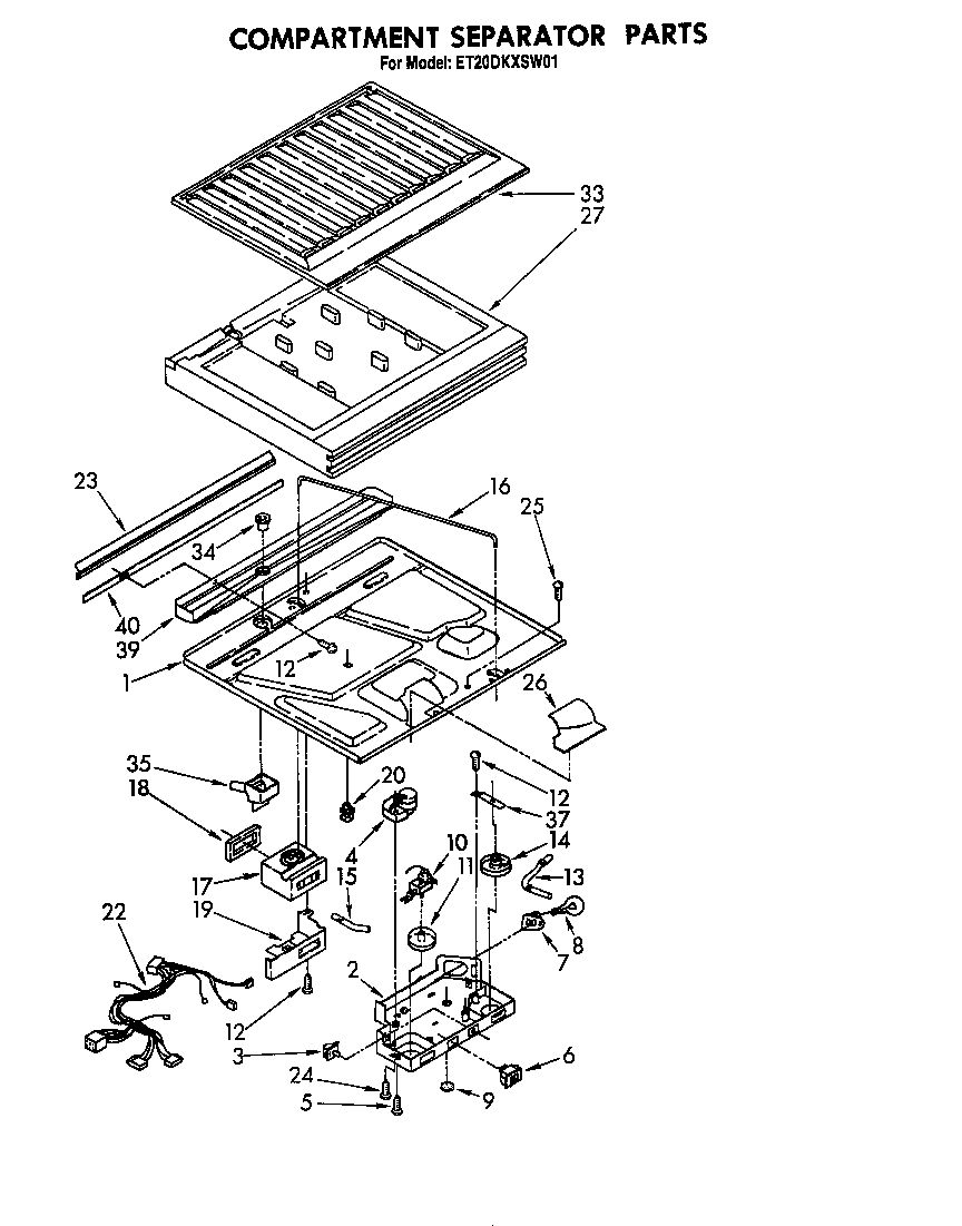 Compartment separator
