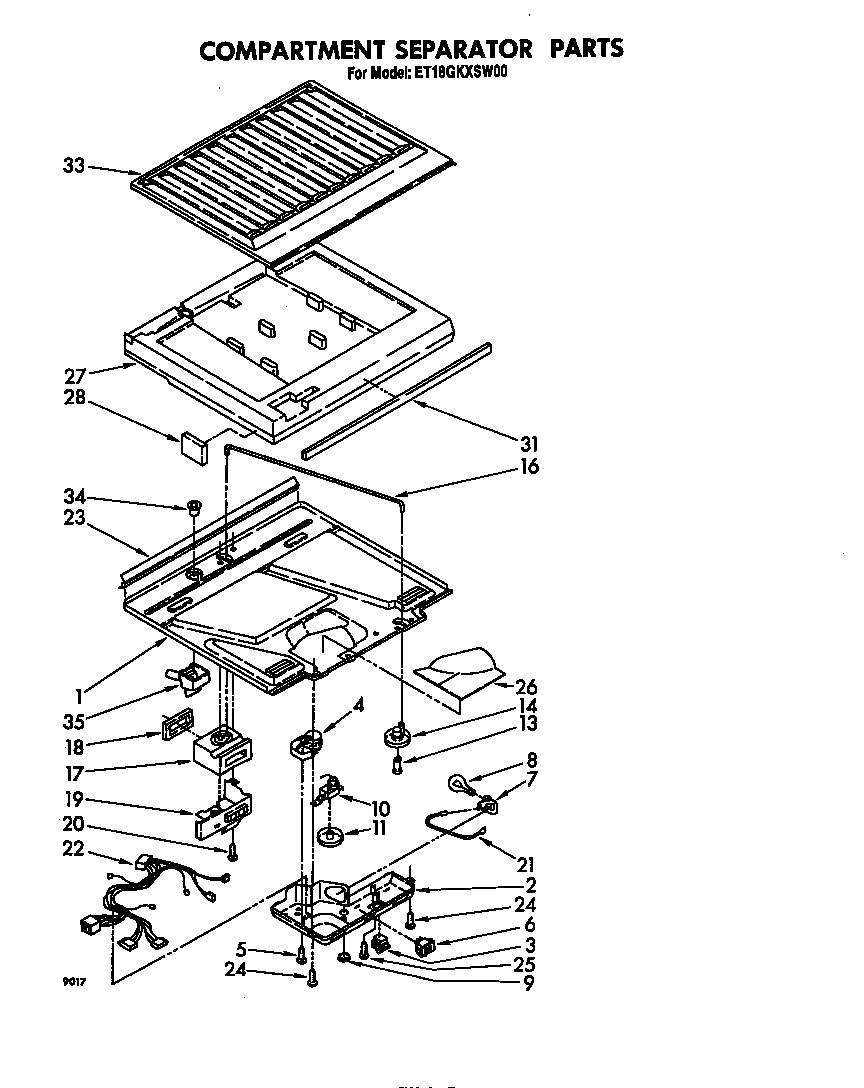 Compartment separator