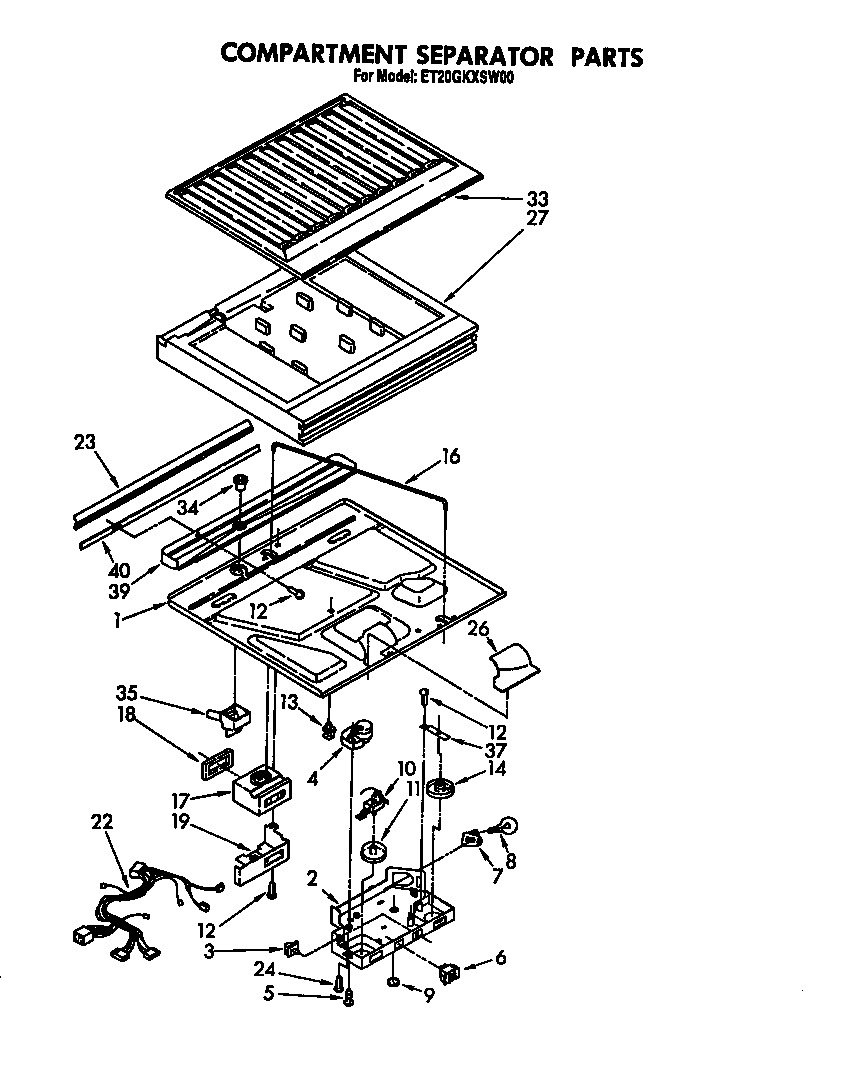 Compartment separator