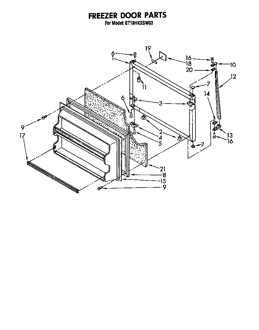 Freezer door