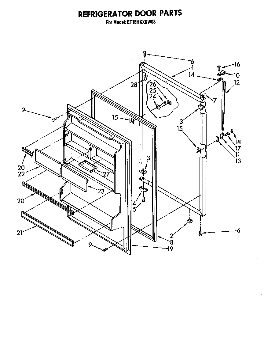 Refrigerator door