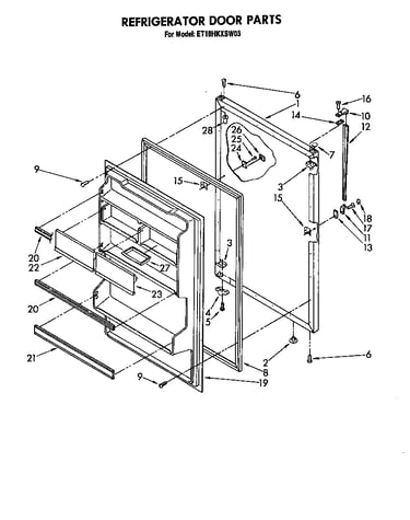 Refrigerator door