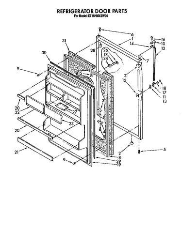 Refrigerator door