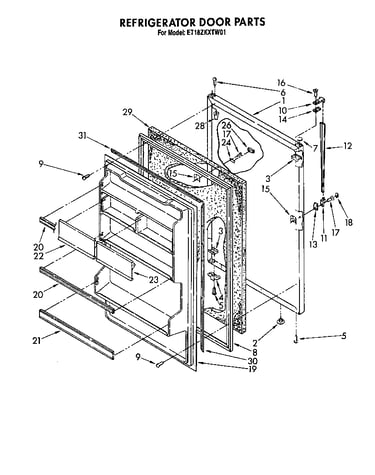 Refrigerator door