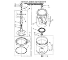 Whirlpool LXR9245EZ0 agitator, basket and tub diagram
