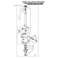 Whirlpool LXR9245EZ0 brake and drive tube diagram