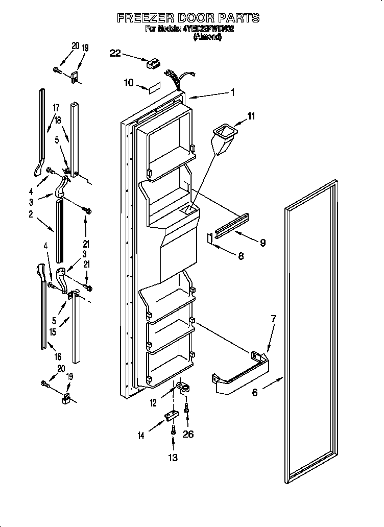 Freezer door