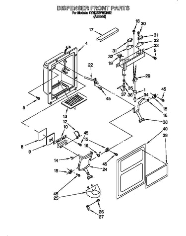 Dispenser front