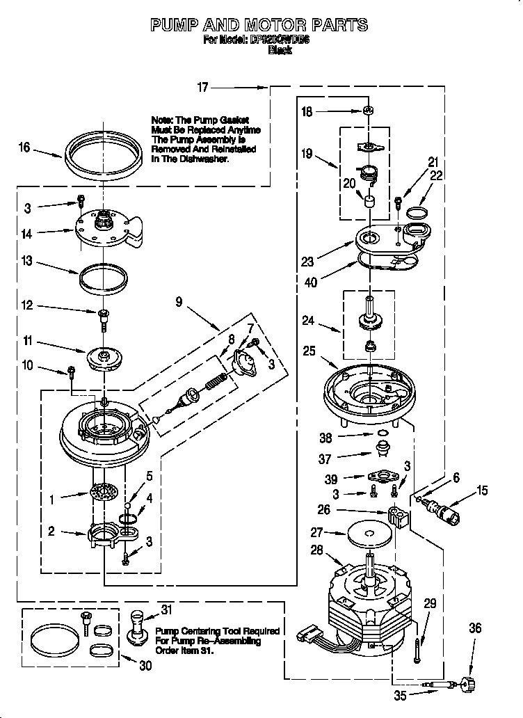 Pump and motor