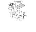 Whirlpool FES364EW0 drawer & broiler diagram