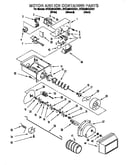Motor and ice container
