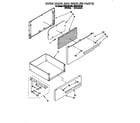 Whirlpool RF3010XVW2 oven door and broiler diagram