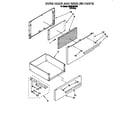 Whirlpool RF3010XVW4 oven door and broiler diagram