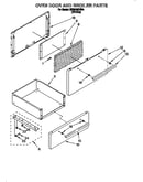 Oven door and broiler
