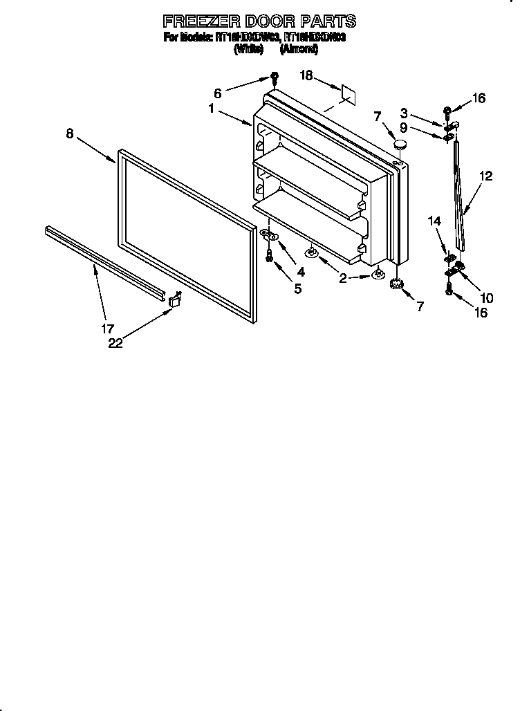 Freezer door
