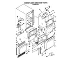 Whirlpool ACS50 cabinet liner and door diagram