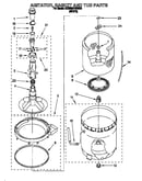 Agitator, basket and tub