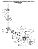Brake, clutch, gearcase, motor and pump