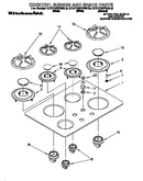 Cooktop, burner and grate