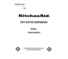 KitchenAid KHWS160VWH1 front cover diagram