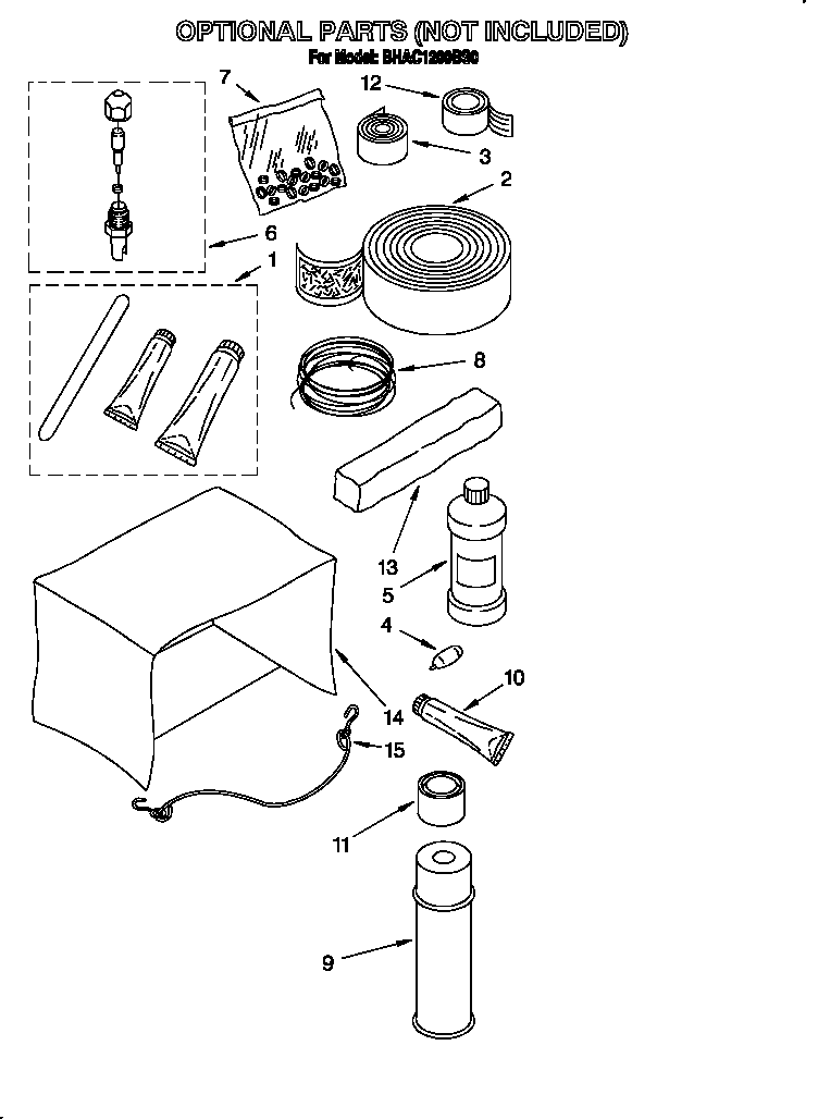 OPTIONAL PARTS (NOT INCLUDED)