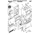 Whirlpool EC510WXE0 cabinet liner and door diagram