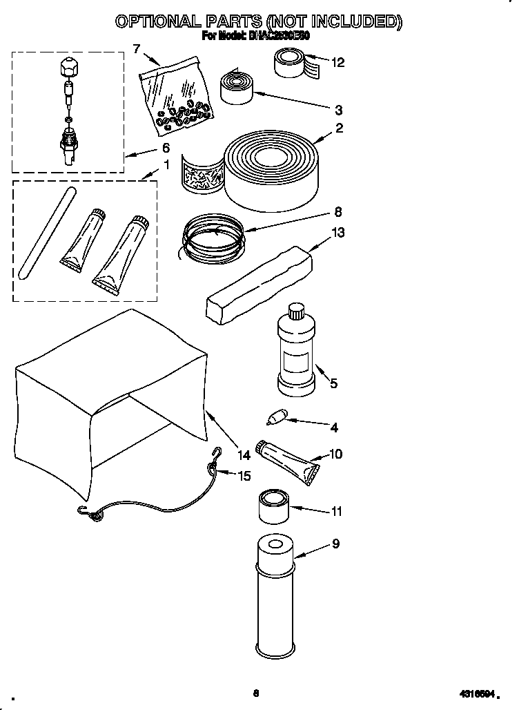 Optional parts (not included)
