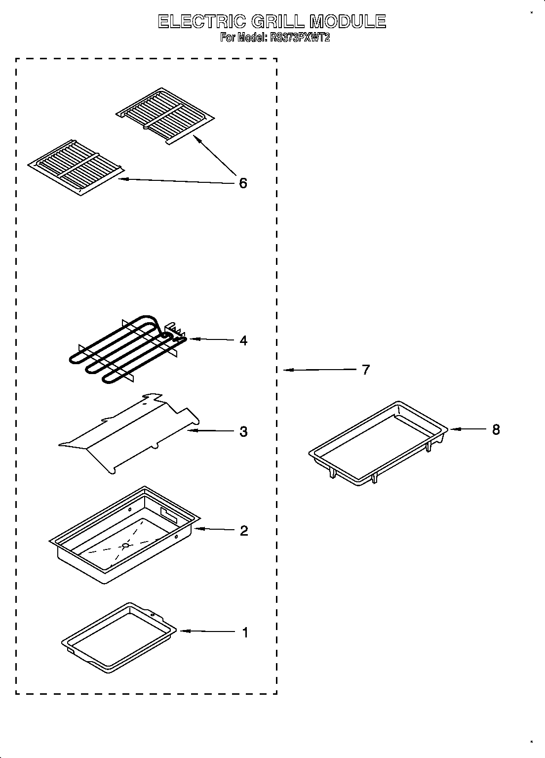 Electric grill module