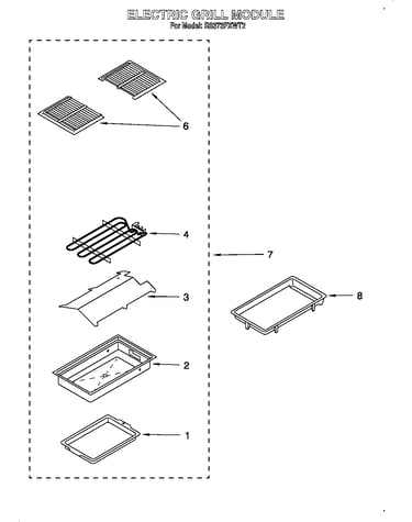 Electric grill module