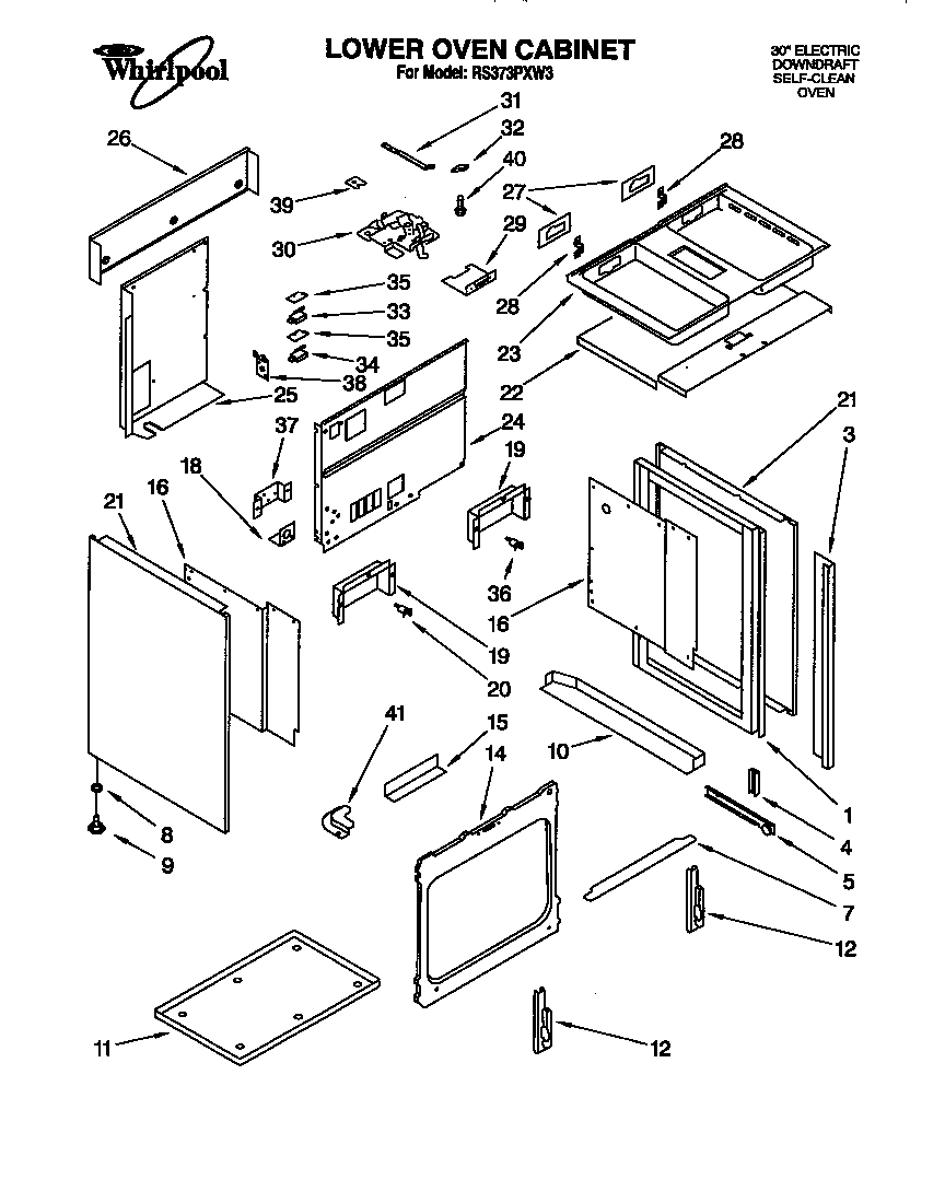 Lower oven cabinet