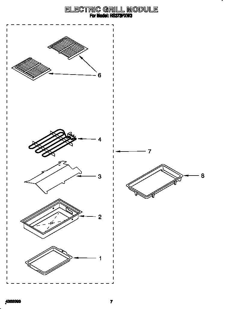 Electric grill module