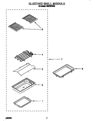 Electric grill module