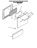 Oven door and broiler