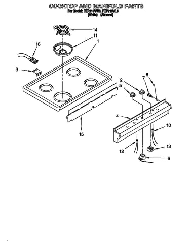 Cooktop and manifold