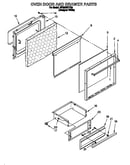 Oven door and drawer