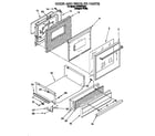 Whirlpool SF310PEAQ1 door and broiler diagram