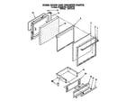 Whirlpool SF365BEYW4 oven door and drawer diagram