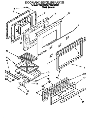 Door and broiler