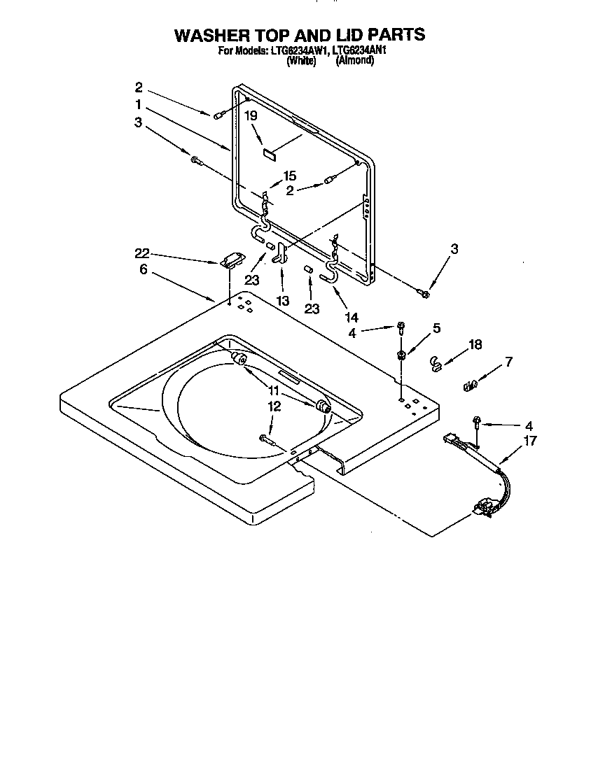 WASHER TOP AND LID