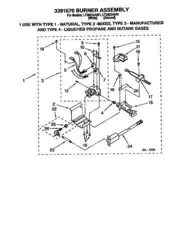 3391670 burner assembly