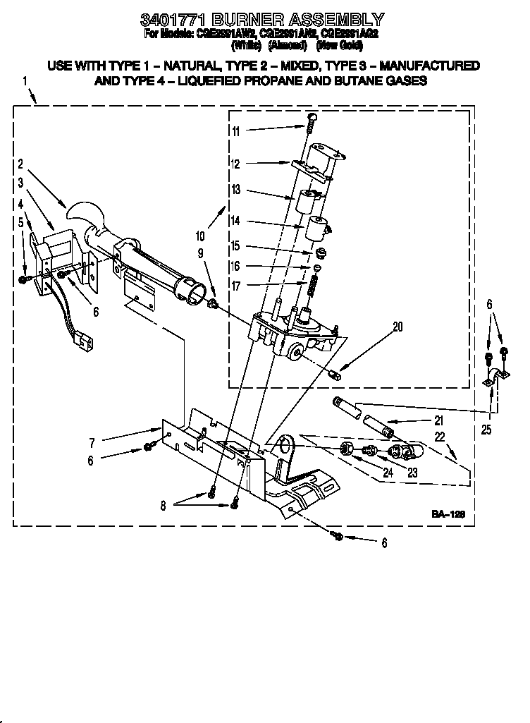 3401771 burner assembly