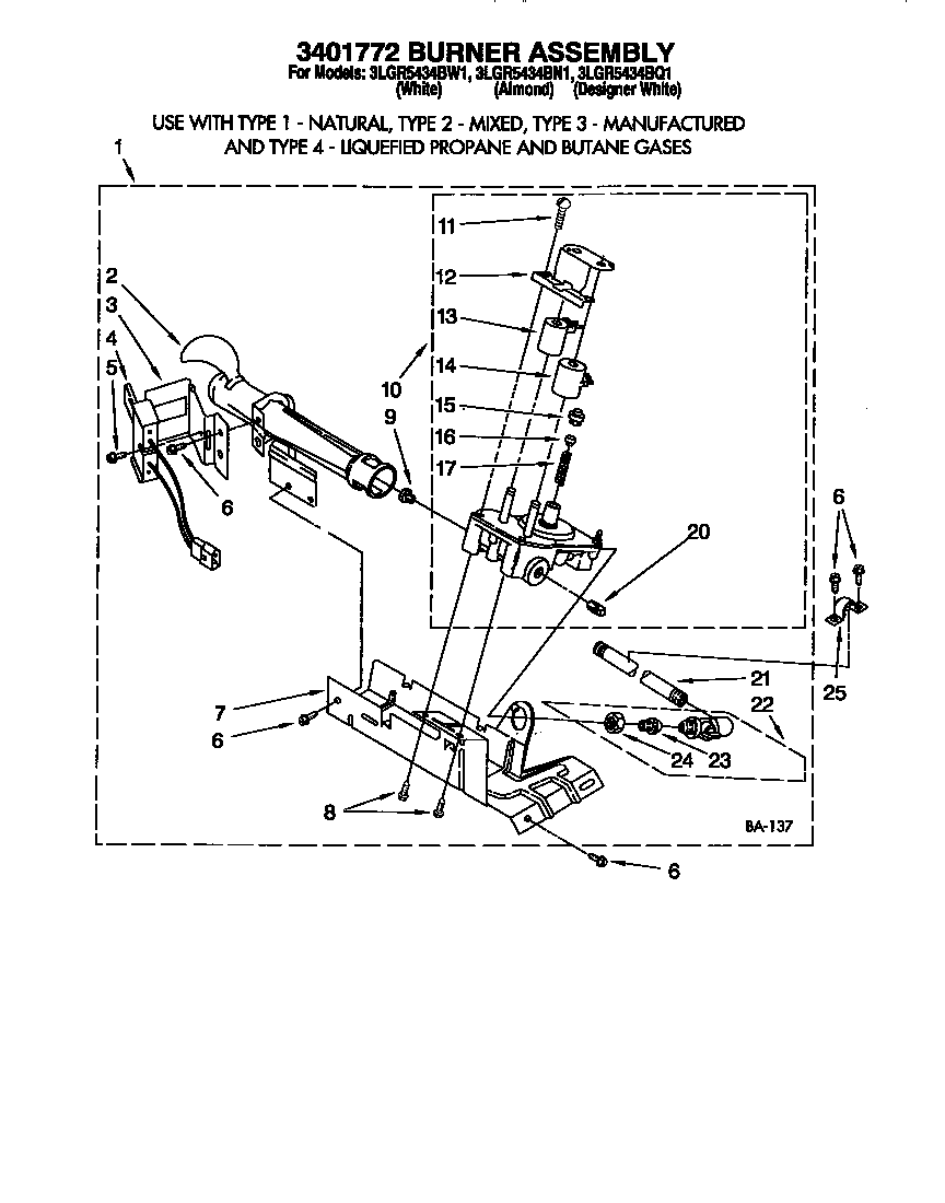 3401772 burner assembly