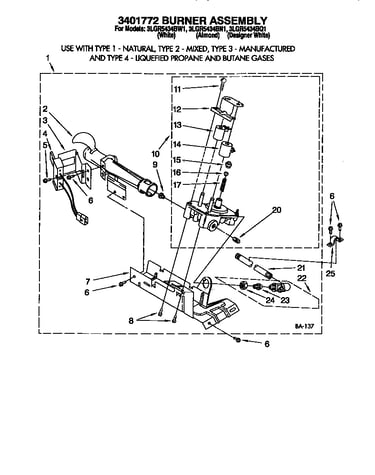 3401772 burner assembly