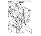 Whirlpool CSP2790BW0 lower cabinet and front panel diagram