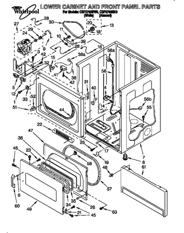 Lower cabinet and front panel