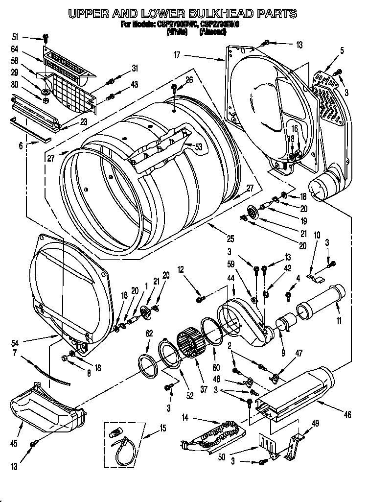 Upper and lower bulkhead