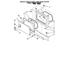 Whirlpool LTE6234AW3 dryer front panel and door diagram