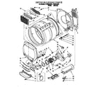 Whirlpool LTE6234AN3 dryer bulkhead diagram
