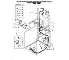 Whirlpool LTE6234AN3 dryer support and washer harness diagram