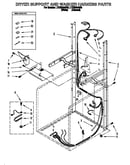 Dryer support and washer harness